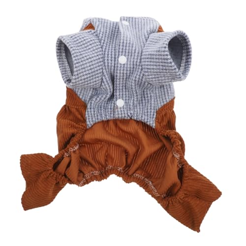 MILISTEN Kleidung für Haustierhunde Hündchen warm gestreifte Haustierkleidung Kleiner Welpenpullover Welpen-Shirts Hunde schal hundemantel Hundekleidung Overalls Haustier-Outfit Cord Coffee von Milisten