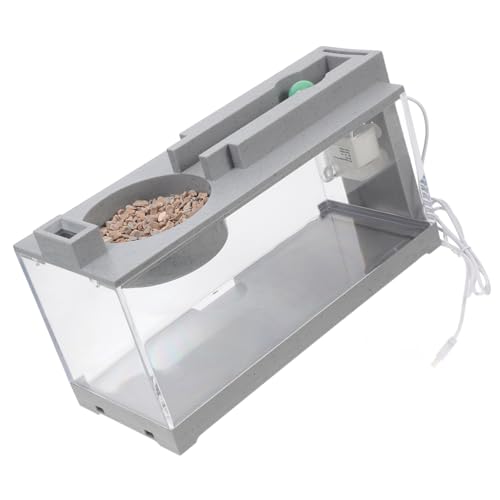 MILISTEN Mikro-Aquarium Winziges Aquarium Selbstreinigendes Aquarium Büro-Aquarium Büro-Schreibtisch-Aquarium Starterkits Für Kleine Aquarien Zubehör Für Aquarien Fischbehälter Abs Grey von Milisten