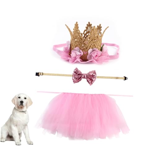 MILISTEN Party-hundekleidung Hundekleid Party-hundekleider Welpe Hund Prinzessin Kleid Haustierkleidung Hundekleider Für Mädchen Hundehalsband Mit Schleife Hundehochzeitskostüm Rosa von Milisten