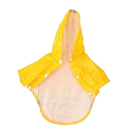 MILISTEN Regenjacke für Haustiere Warnschutz Regenjacke Hunde-regencape Hunderegenkleidung Hund Regen Hundekleidung Welpe wimperntusche Hunde-Regen-Hoodie Regenmantel für Haustiere Yellow von Milisten