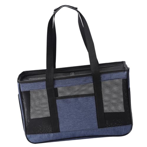 MILISTEN Tasche für Haustiere pet Backpack Dog Carrier Bag Hund Handtasche Kätzchenträger Aquarienteiler Reiserucksack Reisetasche Reisetransportbox für Katzen hundetasche träger Netz Blue von Milisten