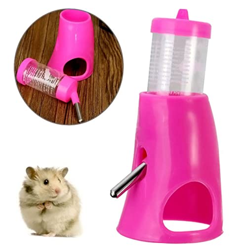 MILISTEN Wasserflaschenspender für Hamster Trinkflaschen Wasserspender für Hamster Guckloch -Trinkbrunnen doppelte Wasserflasche Trinkspender für Hamster Trinkflasche für Hamster Rosa von Milisten