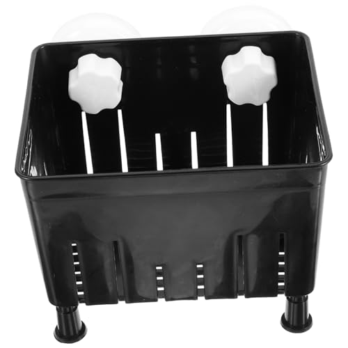 Milisten 1 Satz Aquarien-Isolationsbox Aquarium Dekorationen für Aquarien Netz Züchter Isolationsteiler Fall Fischzucht doppelsaugnapf saugnäpfe Separator Fisch-Isolationsfall Gummi Black von Milisten