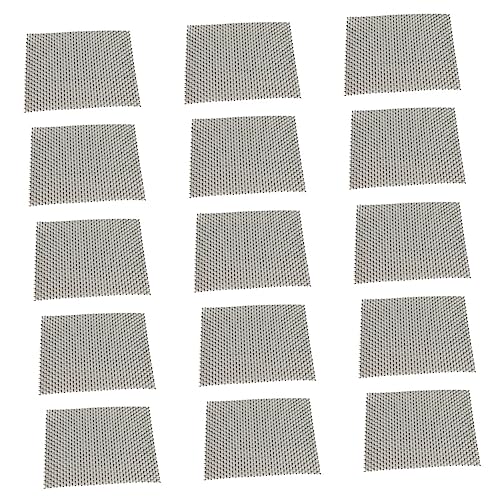 Milisten 15St Edelstahl Moss-Netz Teppichnetz aus Pflanzenmoos Aquarium aquatisches Netz Mesh-Pad Aquatic Moss net Fish Tank Plant net Wassermoosnetz Moos Festnetz Rostfreier Stahl Silver von Milisten