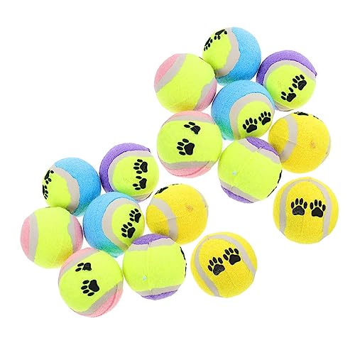 Milisten 16St Welpenspielzeug Interactive Dog Toys hundewelpen Spielzeug Hunde Outdoor Spielzeug dogball Hundebälle für draußen Kauspielzeug für kleine Hunde Tennisball für Hunde Gummibälle von Milisten