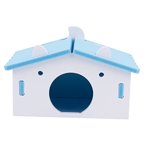 Milisten 1Stk Hamster Nest Schlafhaus hamsterbett pet Bed Dirt-Resistant Hamster House cat House Frettchen Tierheim für Meerschweinchen Hamsterkäfig Schlafnest für Hamster hölzern Blue von Milisten