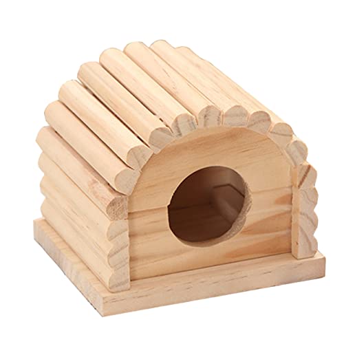 Milisten 1Stk Hamster Villa Chalet hamsterhaus Hamster Spielzeug Leiterhaus für Meerschweinchen Kleintierversteck Igel Haustier Spielset aus Holz Spielhaus Heimtierbedarf hölzern Holzhaus von Milisten