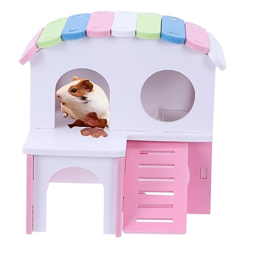 Milisten 1Stk Hamsterkäfig Sportspielzeug Kletterspielzeug hamsterbett Hamster käfig Spielzeuge Spielset aus Holz Holzhaus für Hamster Hamsternest Klettern Hamsterhaus Ökologisches Holz von Milisten