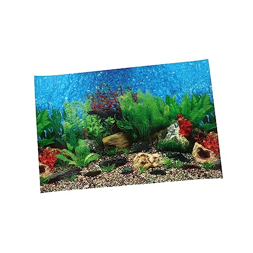 Milisten 1stk Aufkleber Für Aquarien Kanister Aquarium-hintergrundaufkleber Kleines Aquarium Wasser- Luftpumpe Für Aquarien Korallen Hintergrund Dekorpapier Bausatz Groß Netz Dickfilmpapier von Milisten