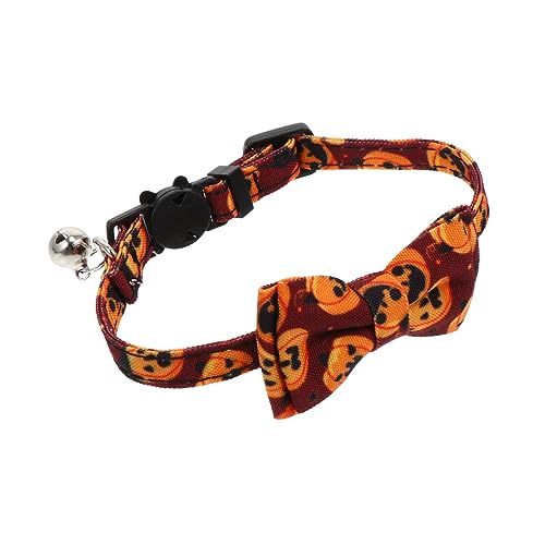 Milisten 1stk Halloween-Kragen Hundehalsband Mit Abreißbares Hundehalsband Herbstkragen Halskette Mit Katzenglocke Fliegehalsband Für Haustiere Katzenhalsbänder Personalisiert Polyester von Milisten