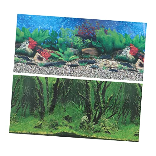 Milisten 2 Blätter 3D-Aquarium-Aufkleber Aquarium-landschaftskulisse Unterwasser- -licht Aquarium Licht Bausatz Luft Fisch Licht Für Aquarium Panzer Deckel Aufzeichnen Stand Filmpapier von Milisten