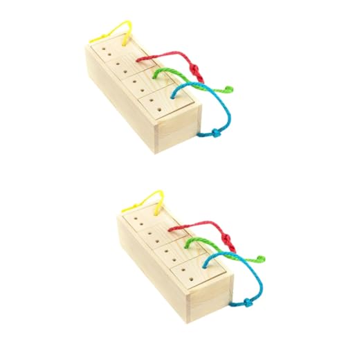 Milisten 2 Stück Papageien Feeder Papageien Biss Spielzeug Vogel Biss Spielzeug Pädagogisches Papageien Spielzeug Papageien Fütterungswerkzeug von Milisten