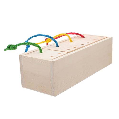 MILISTEN 2er-Box Hamster Spielzeug Zur Nahrungssuche Futterkoffer Für Kleintiere Leckereien Für Vögel Leckereien Für Kleintiere Kaninchen Hölzern Kleiner Hamster Holzkasten von Milisten