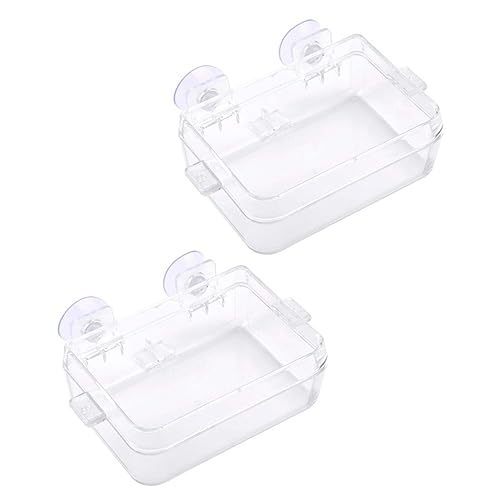 Milisten 2St Futterstelle für Reptilien Wurmschale Wassernapf für Reptilien Schlange Reptile Feeding Dish Lizard Feeder schleichtiere transparente Reptilienschale Drachenbartgericht Plastik von Milisten