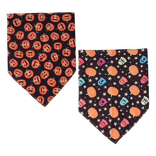 Milisten 2St Halloween-Dreiecksschal zartes Hundebandana kleine tennisbälle für Hunde Katzenbedarf Dekor Dog Bandana Halstuch für Hunde bequemes Hundebandana Festival-Hundebandana Polyester von Milisten