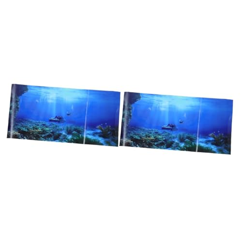 Milisten 2st Aquarium Hintergrundpapier Terrarienbehälter Polyester-Hintergrund Botanische Aufkleber Aquarium-dekor-Hintergrund Dekorationen Für Aquarien Glasdekor Entfernbar Ausrüstung von Milisten