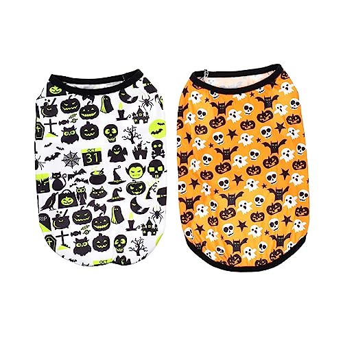 Milisten Halloween Haustier Kleidung Set 2pcs Haustier Weste Hund Mantel Atmungsaktive Hund Weste für Haustier Bekleidung von Milisten