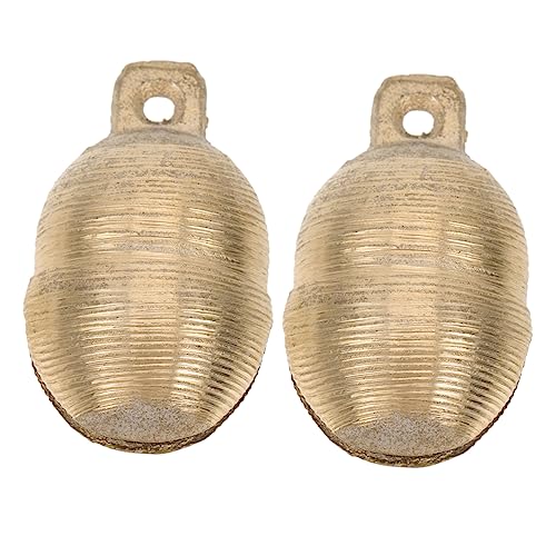 Milisten 2st Kupferne Glocke Katzenhalsband Mit Glocke Handglocken Zum Läuten Glockenspiel Klingelglocke Selber Machen Jingle Bell Hundehalsband Kuhglocke Anti-Bell-Halsband Messing Golden von Milisten