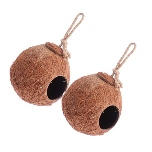 Milisten 2pcs Coconut Shell Vogel Nest Kokosnüsse Shell Nest für Vögel Vogel Spielzeug für Vögel von Milisten