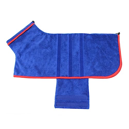 Milisten 3 STK Haustier Bademantel Reinigungstuch saugfähige Hundehandtücher Hund trocken hundepflege Hunde Pflege Haustier schnell trocknendes Handtuch Hund Badetuch Polyester Blue von Milisten