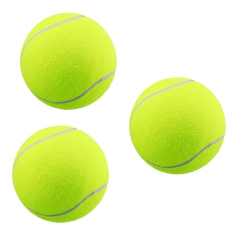 Milisten 3 Stück Haustier Tennisball Sportspielball Riesenball Spielzeug Haustierspielzeug Leichter Aufblasbarer Ball Kauspielzeug Hundespielzeug Backenzahnspielzeug Große von Milisten