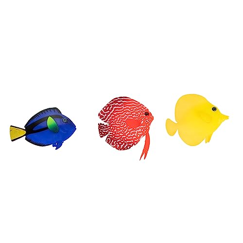 Milisten 3pcs Silikon Fisch Tank Landschaft Dekoration Exquisite Fisch Handwerk Aquarium Ornament von Milisten