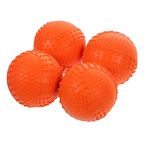 Milisten 4 Stück Hundeball aus Gummi Kauspielzeug Haustier Spielzeug Welpenball Dog chew Toy Hunde Activity Spielzeug Spielzeuge Backenzahnkugeln für Hunde Hundebälle für mittelgroße Hunde von Milisten