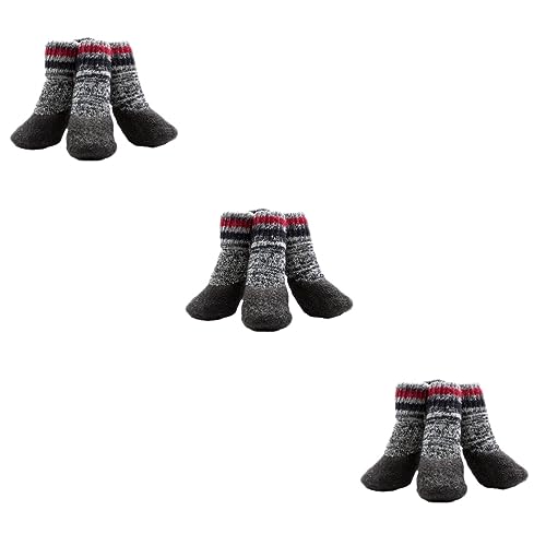 Milisten 6 Paare Haustiersocken Paws pfotenschutz hundesocken hundezubehör Hundegriff Weihnachtssocken sockenschuhe wasserdichte Socken Haustier Hund Socken klein großer Hund Stiefel von Milisten