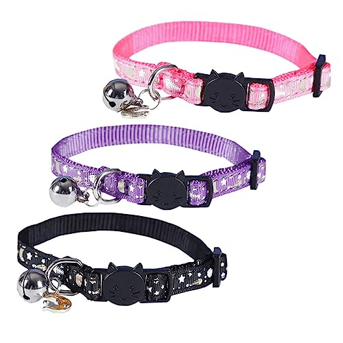 MILISTEN 6 STK Leuchtendes Katzenhalsband Kitten Hundehalsketten für kleine Hunde Outdoor-Dekor Verstellbarer Katzenkreis Kätzchen-Hals-Dekor Haustier schmücken von Milisten