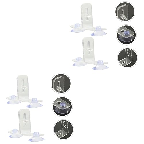 Milisten 8 Sätze Aquarium Clip Fischglas aus Glas Aquariumtrenner Aquarium Saugnapf Clips Trennbrett für Aquarien Aquarium-Trennwand Trennplatte schmücken Teilung Halterung Acryl von Milisten