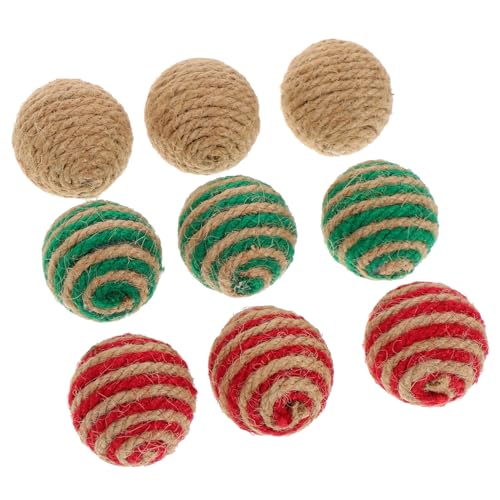 Milisten 9St Katzenspielzeug Interactive cat Toy Katzen weihnachtskugeln für Katzen zubehör Katzenweihnachtsgeschenk Kätzchenspielzeug Katzentraining Katzenbedarf lustiger Ball für Katzen von Milisten