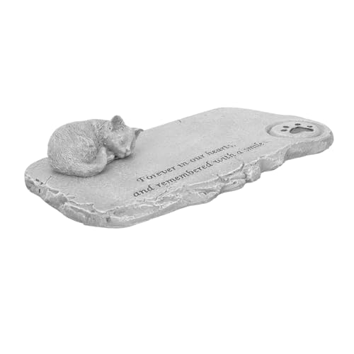 Milisten Personalisierte Memorial Katze Statue Haustier Memorial Plaques Katze Outdoor Dekorative Grabstein von Milisten