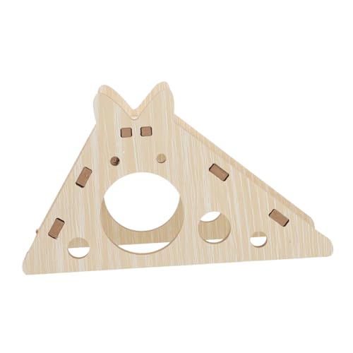 Milisten Hamster-Kletterspielzeug nager Spielzeug Hamster Holzhaus Hamster Schlafhaus Hamster Holzrutsche Hamster Kletterwand Tierhaus aus Holz Hamster verstecken Rattenhaus hölzern von Milisten