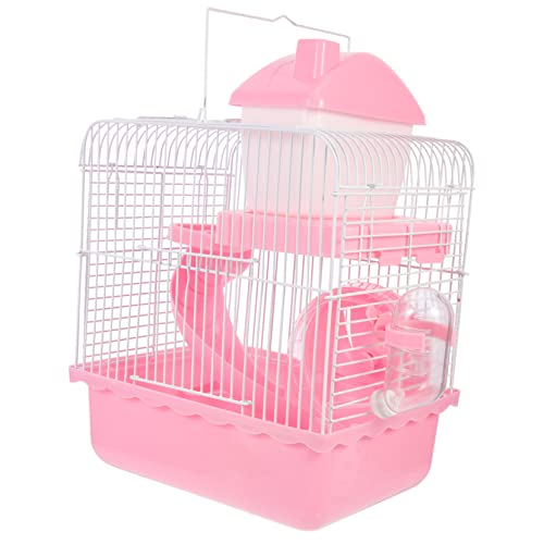 Milisten Hamsterkäfig Hamster käfig Hamster cage Toys for small Animals Hamsternest nagerhaus Einstreu für Hamster Hamsterversteck haustiervilla kleines Haustierhäuschen Abs Rosa von Milisten