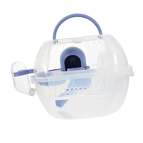 Milisten Hamsterkäfig Tasche Liner Abs Hund Hängematte Hamster käfig Hamster cage Hamsterbox für den Bus Hamster-Reisebox Hamster transportbox Hamsterhaus kleine Haustiere mit käfig pp Blue von Milisten