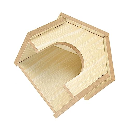 Milisten Hamsternest Hamster hamsterspielzeug Hamster House Bite-Resistant Toy Winterschlafkäfig für Ratten Hängematte für Käfig Hund Holzversteck Hamster Schlafhaus Khaki von Milisten