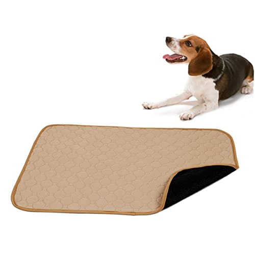 Milisten Haustier-PIPI-Pad Decken-PIPI-Pads Welpen-PIPI-Pads für kleine Hunde Trainingsunterlagen für Haustiere Matte PIPI-Pads Hunde-PIPI-Pad Wiederverwendbare Hundepipimatte Beige von Milisten