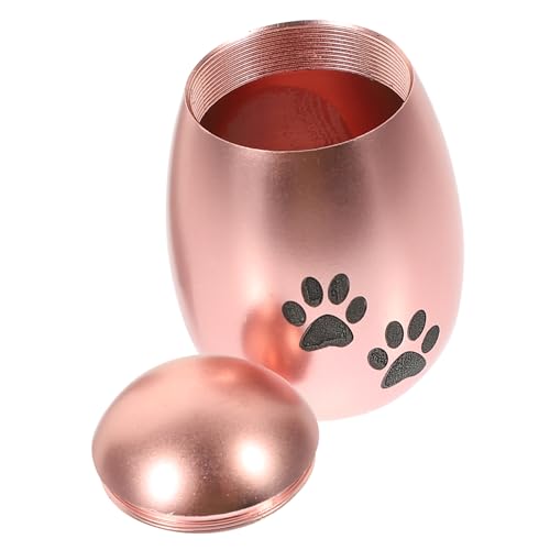 Milisten Haustier Urne Wasserdichter Aschenbecher Für Haustiere Aufbewahrungsflasche Für Haustierasche Flasche Mit Hundeasche Katzen-gedenkgeschenke Cremes Vorratsflasche Metall Rose Gold von Milisten