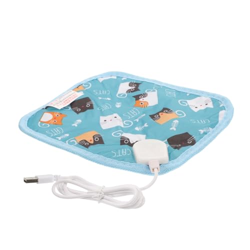 Milisten Heizkissen für Reptilien Rennmaus Sitz Hund kühlmatte Zwinger Ratte pet Heating pad Reptilien heizmatte Schlafkissen für Haustiere Reptilien wärmende Schlafmatte Polyester Sky-Blue von Milisten