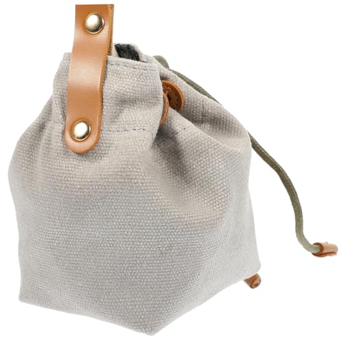 Milisten Hund Snack Tasche Hundetasche Tasche für hundeleckereien gehen hundefutterbeutel Dog Treat Bag Behälter für Hundesnacks im Freien Haustierfutterbeutel mit Kordelzug Segeltuch Grey Milisten Hund Snack Tasche Hundetasche Tasche für hundeleckereien gehen hundefutterbeutel Dog Treat Bag Behälter für Hundesnacks im Freien Haustierfutterbeutel mit Kordelzug Segeltuch Grey von Milisten