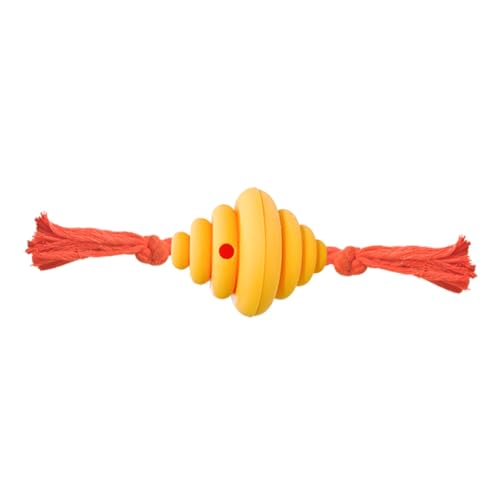 MILISTEN Hund kaut Tauziehen-Spielzeugball Hundespielzeug für Aggressive Kauer Kauball für Hunde Interactive Dog Toys kauspielzeug welpe hundeball Leckerli abgebendes Hundespielzeug Yellow von Milisten