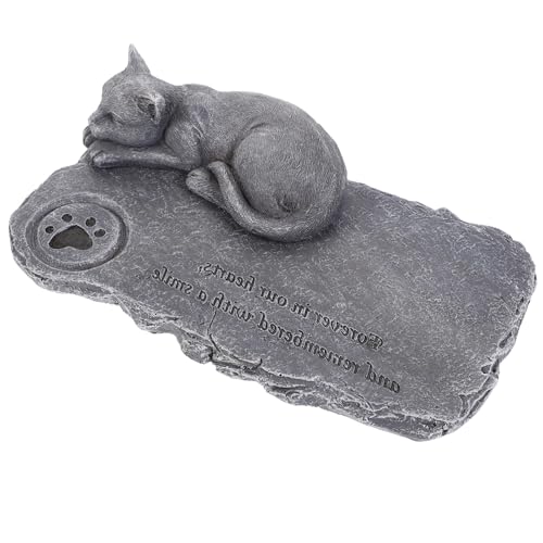 Milisten Kätzchen Hund Ornament Grabsteine ​​für Haustiere Gartenstatue Katze Katzen-Engel-denkmal Gedenksteine ​​für Katzen Haustier-denkmal Katzenengel-denkmal Katzen-denkmal Harz von Milisten