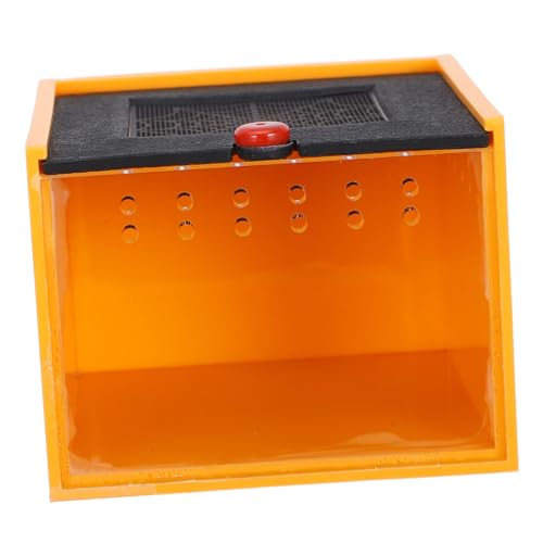 Milisten Kasten Futterbox für Haustiere Zuchtbecken für Aquarien kleine Tierhäuser Reptilienlebensräume Spinnen Box Reptilien Lebensraum Mini-Terrarium Spinnengehege Zubehör Acryl Orange von Milisten