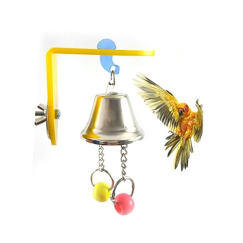 Milisten Papageienbissspielzeug die große Uhr Bird Toys Parrot Toys Parrot cage Vogelspielzeug Aquarium Dekorationen Vogelkäfig hängende Dekoration Vogelkäfig Dekoration Yellow von Milisten