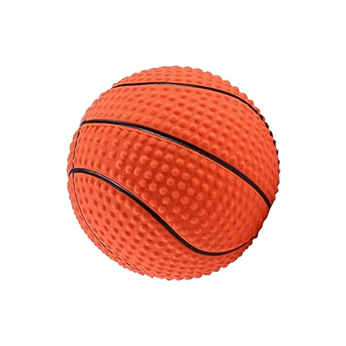 Milisten Pet Basketball Spielzeug Zahnspielzeug Für Welpen Hündchenspielzeug Tierisches Spielzeug Backenzahnspielzeug Für Haustiere Tierspielzeug Plüschspielzeug Für Hunde Emulsion Orange von Milisten