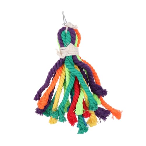 Milisten Schnur Vogel-Entlüftungsspielzeug Bird Toys papageienspielzeug papagei Spielzeug Nage-Spielzeug für Papageien Papagei Kauspielzeug Seil-Bungee-Vogelspielzeug Papagei Ziehspielzeug von Milisten