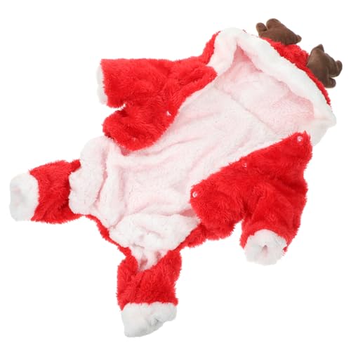 Milisten Weihnachts-hundekleidung, Kapuzenpullover, Haustiermantel, Weihnachts-elch-welpen-Outfit, Hunde- Und Katzenbekleidung von Milisten