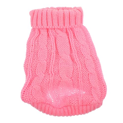 Milisten Welpenpullover Thermischer Welpenmantel Pullover Für Den Haushund Welpen Weste Winter Atmungsaktiver Haustierpullover Bequeme Hundekleidung Warmes Welpenkostüm Rosa Garn von Milisten