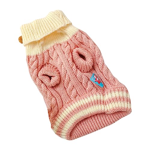 Milisten Welpenweste Aus Baumwolle Haustier-welpen-Pullover Gestrickte Pullover Für Haustiere Kätzchen-Kleidung Trendige Hoodies Kleine Hundekleidung Entzückender Katzenpullover Stoff Rosa von Milisten