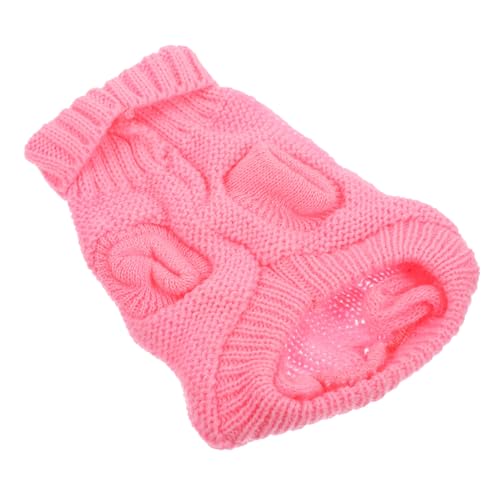 Welpenpullover Hundekleidung für den Winter Hund für kleine Hunde Regenmantel für Hunde hundepullover warm Warmer hundepullover Katze schöne Weste Winterkostüme für Hunde Garn Rosa MILISTEN von Milisten